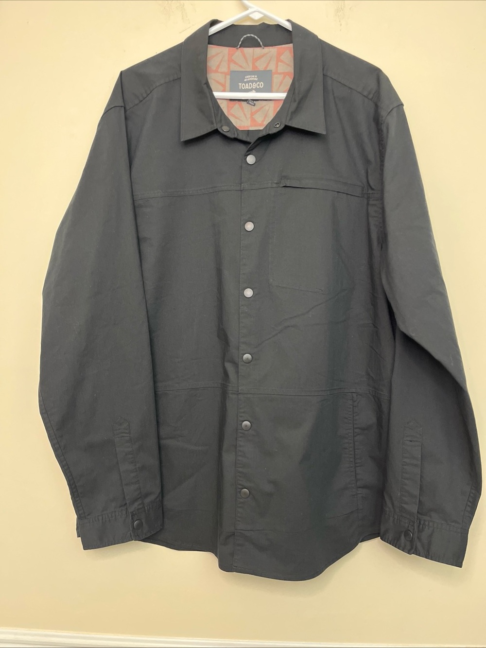 Toad & Co Button Shirt Jacket Mens XXL Boundless Shirt Black Long Sleeve Fishing